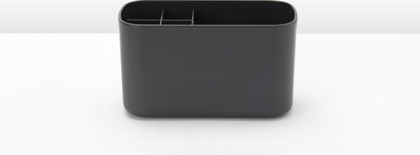 Кутия за аксесоари за баня Brabantia ReNew 1003493, Устойчива на корозия, Вътрешен разделител, Противоплъзгаща основа, Тъмносив