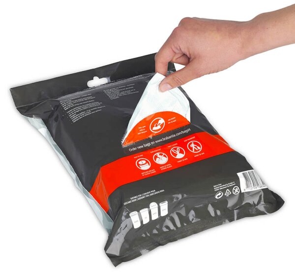 Торбички за кош Brabantia PerfectFit Touch/Push/Big Bin N 1005488, Размер H, 50-60 л, 30 броя, Бял