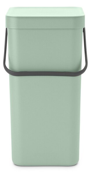 Кош за разделно събиране на боклук Brabantia Sort&Go 1005517, 16 л, Дръжка, Възможност за стенен монтаж, Светлозелен