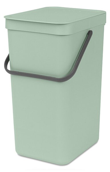 Кош за разделно събиране на боклук Brabantia Sort&Go 1005517, 16 л, Дръжка, Възможност за стенен монтаж, Светлозелен