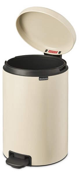 Кош за боклук с педал Brabantia NewIcon 1005535, 20 л, Плавно затваряне, Противоплъзгаща основа, Бежов