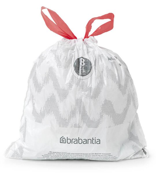 Торбички за кош Brabantia PerfectFit Slide/Paper Bin 1005563, Размер B, 5 л, 40 броя, Бял