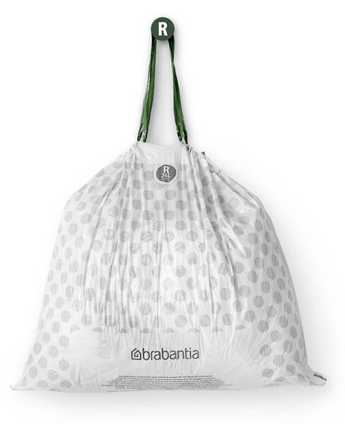 Торбички за кош Brabantia PerfectFit Bo 1005589, Размер R, 36 л, 40 броя, Бял