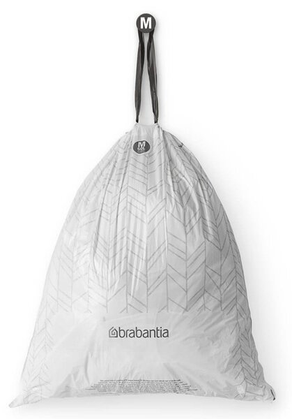 Торбички за кош Brabantia PerfectFit Bo 1005594, Размер М, 60 л, 40 броя, Бял