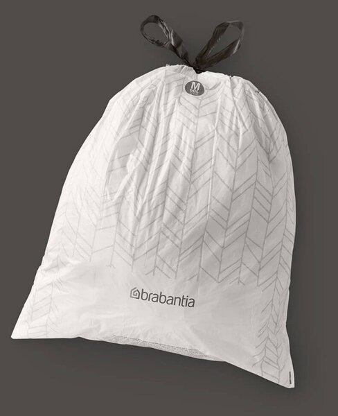 Торбички за кош Brabantia PerfectFit Bo 1005594, Размер М, 60 л, 40 броя, Бял