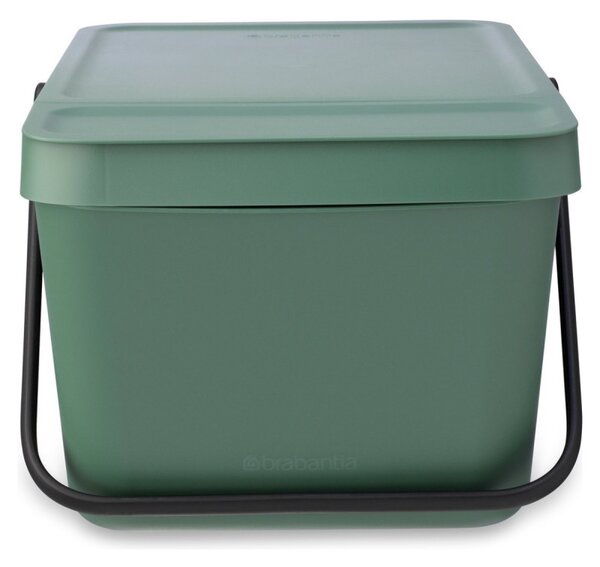 Кош за разделно събиране на боклук Brabantia Sort&Go 1006309, 20 л, Подреждане един върху друг, Тъмнозелен