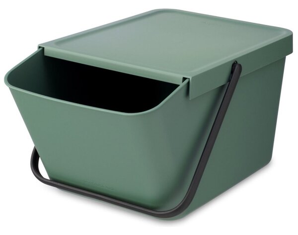 Кош за разделно събиране на боклук Brabantia Sort&Go 1006309, 20 л, Подреждане един върху друг, Тъмнозелен