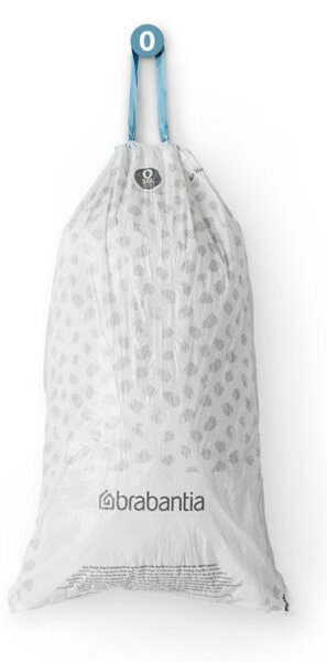 Торбички за кош Brabantia PerfectFit FlatBack+/Bo 1006073, Размер O, 30 л, 40 броя, Бял