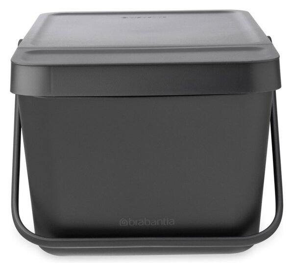 Кош за разделно събиране на боклук Brabantia Sort&Go 1006310, 20 л, Подреждане един върху друг, Тъмносив