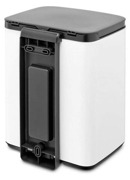 Кош за боклук Brabantia Bo Small 1006627, 7 л, Плавно и безшумно отваряне, Противоплъзгаща основа, Бял