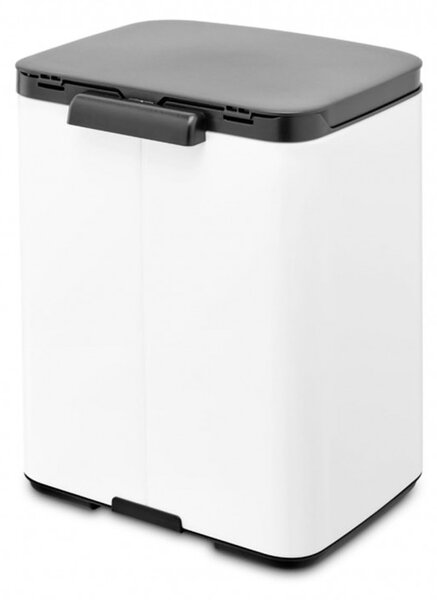 Кош за боклук Brabantia Bo Small 1006627, 7 л, Плавно и безшумно отваряне, Противоплъзгаща основа, Бял