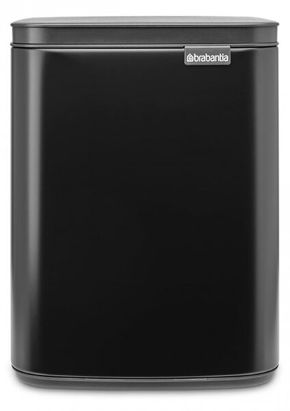 Кош за боклук Brabantia Bo Small 1006629, 7 л, Плавно и безшумно отваряне, Противоплъзгаща основа, Черен