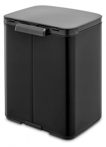 Кош за боклук Brabantia Bo Small 1006629, 7 л, Плавно и безшумно отваряне, Противоплъзгаща основа, Черен