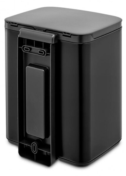 Кош за боклук Brabantia Bo Small 1006629, 7 л, Плавно и безшумно отваряне, Противоплъзгаща основа, Черен