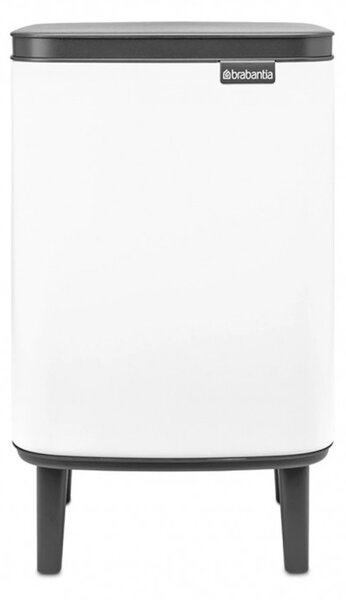 Кош за боклук Brabantia Bo Small Hi 1006643, 7 л, Повдигнат, Плавно и безшумно отваряне, Противоплъзгаща основа, Бял