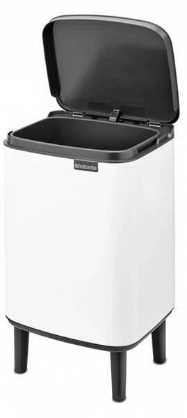 Кош за боклук Brabantia Bo Small Hi 1006643, 7 л, Повдигнат, Плавно и безшумно отваряне, Противоплъзгаща основа, Бял