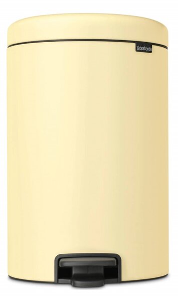 Кош за боклук с педал Brabantia NewIcon 1008848, 20 л, Плавно затваряне, Противоплъзгаща основа, Жълт