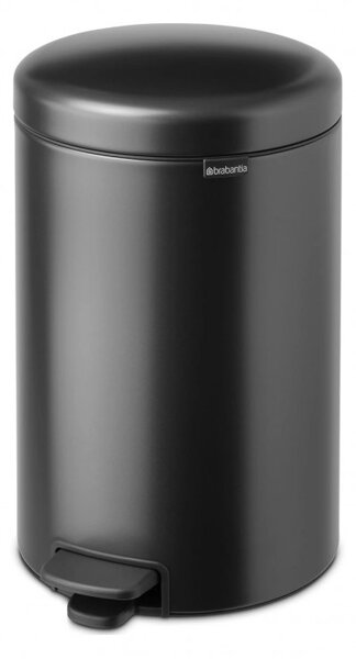 Кош за боклук с педал Brabantia NewIcon 1008846, 20 л, Плавно затваряне, Противоплъзгаща основа, Тъмносив
