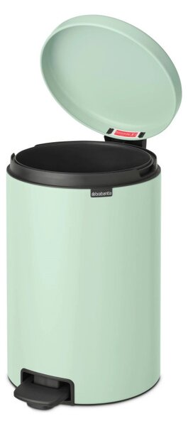 Кош за боклук с педал Brabantia NewIcon 1008847, 20 л, Плавно затваряне, Противоплъзгаща основа, Светлозелен