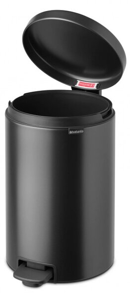 Кош за боклук с педал Brabantia NewIcon 1008846, 20 л, Плавно затваряне, Противоплъзгаща основа, Тъмносив