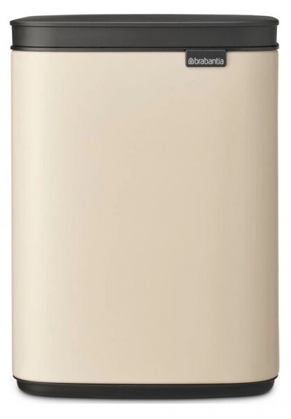 Кош за боклук Brabantia Bo Small 1008865, 4 л, Плавно и безшумно отваряне, Противоплъзгаща основа, Бежов