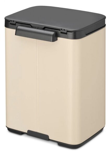 Кош за боклук Brabantia Bo Small 1008865, 4 л, Плавно и безшумно отваряне, Противоплъзгаща основа, Бежов