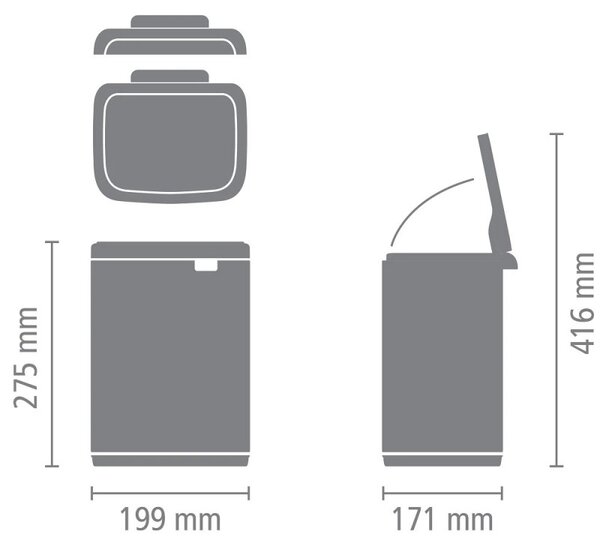 Кош за боклук Brabantia Bo Small 1008865, 4 л, Плавно и безшумно отваряне, Противоплъзгаща основа, Бежов