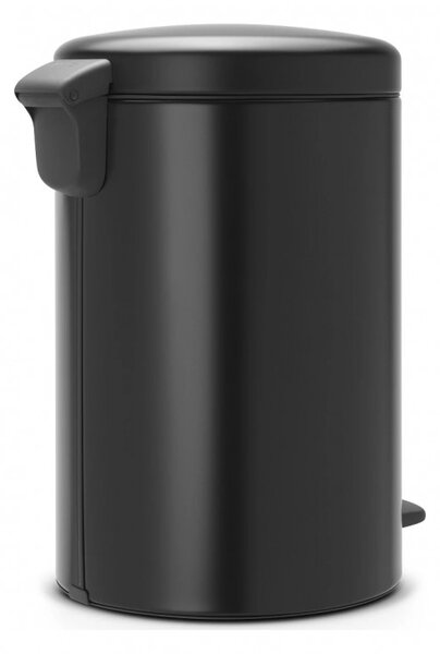 Кош за боклук с педал Brabantia NewIcon 649044, 20 л, Плавно затваряне, Противоплъзгаща основа, Черен