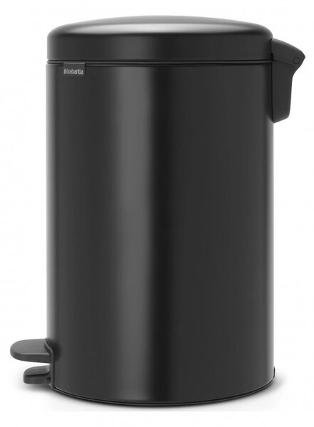 Кош за боклук с педал Brabantia NewIcon 649044, 20 л, Плавно затваряне, Противоплъзгаща основа, Черен