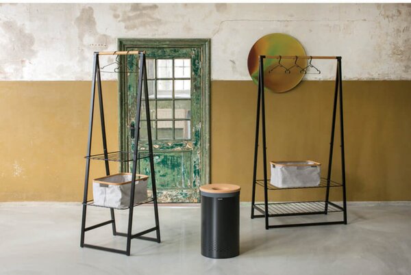 Многофункционална закачалка за дрехи Brabantia Linn 1000814, Стомана, Черен