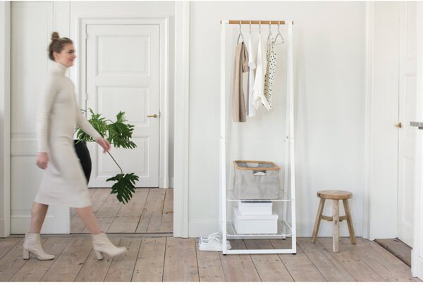 Многофункционална закачалка за дрехи Brabantia Linn 1000815, Стомана, Бял