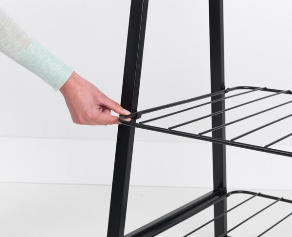 Многофункционална закачалка за дрехи Brabantia Linn 1000814, Стомана, Черен