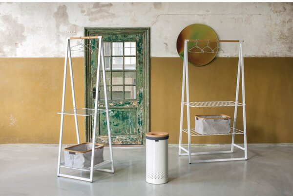 Многофункционална закачалка за дрехи Brabantia Linn 1000815, Стомана, Бял