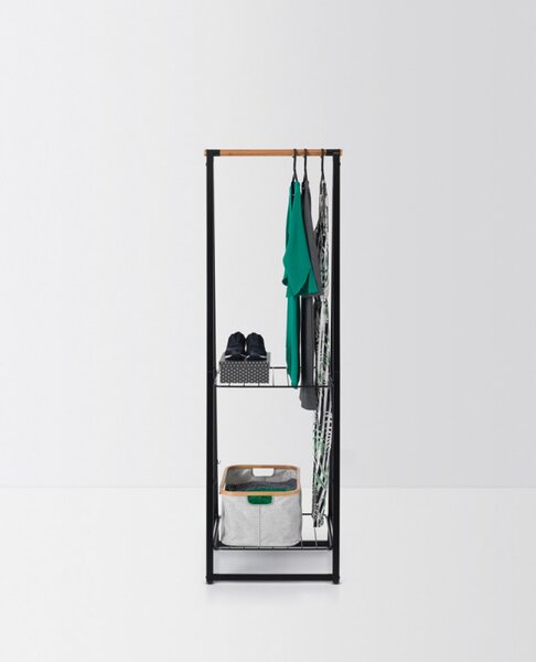 Многофункционална закачалка за дрехи Brabantia Linn 1000814, Стомана, Черен