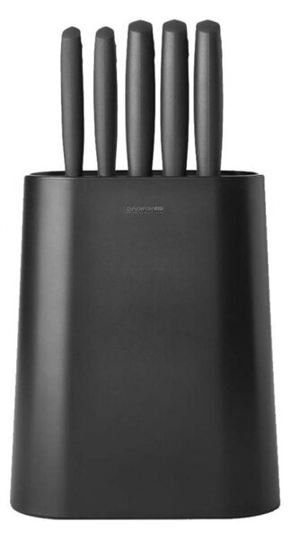 Комплект ножове 5 бр Brabantia Tasty+ 1001177, Закалена стомана, Устойчиви на надраскване и корозия, Тъмносив