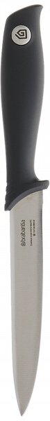 Нож за белене Brabantia Tasty+ 1001166, 9 см, Закалена стомана, Устойчив на надраскване и корозия, Тъмносив
