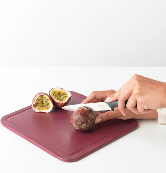 Нож Brabantia Tasty+ 1001165, 13.3 см, Закалена стомана, Устойчив на надраскване и корозия, Тъмносив