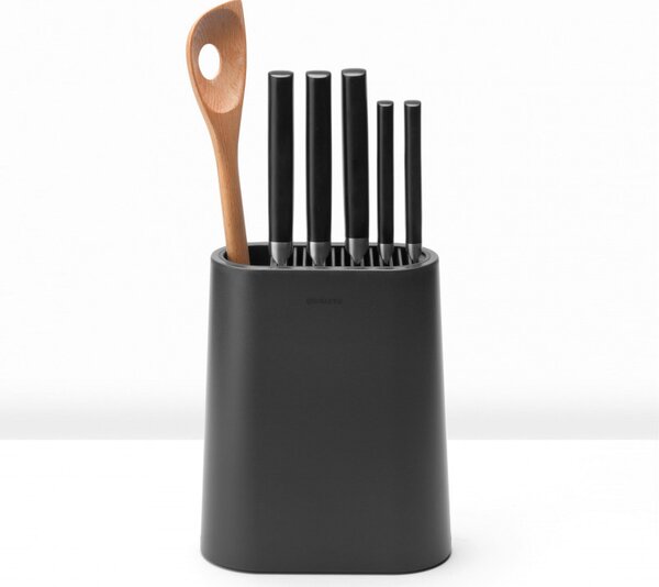 Поставка за ножове Brabantia 1004149, Държач за прибори, Неплъзгаща основа, Тъмносив