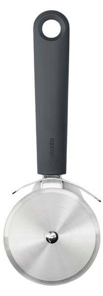 Нож за пица Brabantia Tasty+ 1008888, Предпазител, Халка за окачване, Закалена стомана, Тъмносив