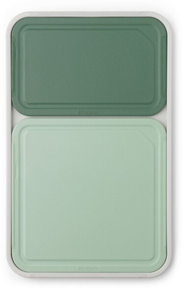 Комплект 3 бр дъски за рязане Brabantia Tasty+ 1003309, Неплъзгащи се, Лесни за почистване, Зелен/Бял