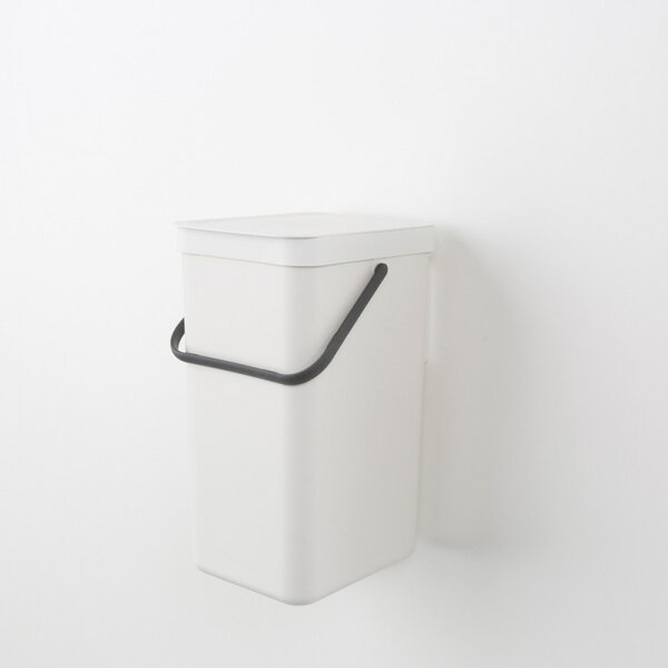 Кош за разделно събиране на боклук Brabantia Sort&Go 648978, 16 л, Дръжка, Възможност за стенен монтаж, Тъмносив