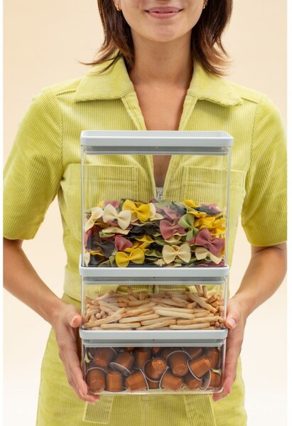 Кутии за съхранение на продукти Brabantia Tasty+ Stackable 1008882, 1.5л/3.5л, Без BPA, Плътно затваряне, Светлосив
