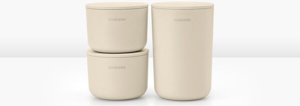 Комплект за съхранение на принадлежности Brabantia ReNew 1006269, 3 части, Меко дъно против пързаляне, Бежов