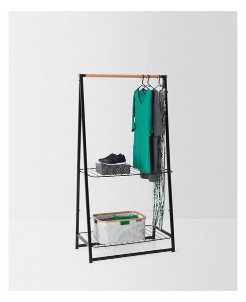 Комплект 4 бр закачалки за дрехи Brabantia Linn 1000823, Алуминий, Черен
