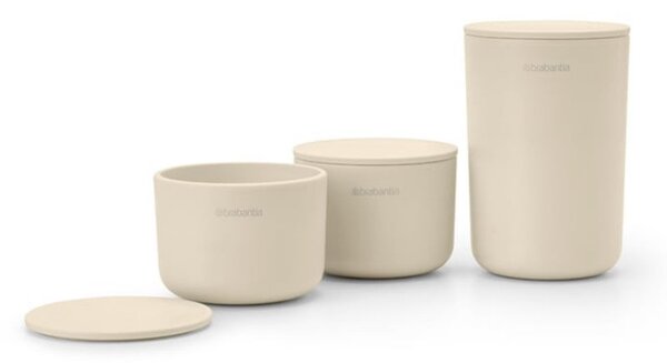 Комплект за съхранение на принадлежности Brabantia ReNew 1006269, 3 части, Меко дъно против пързаляне, Бежов