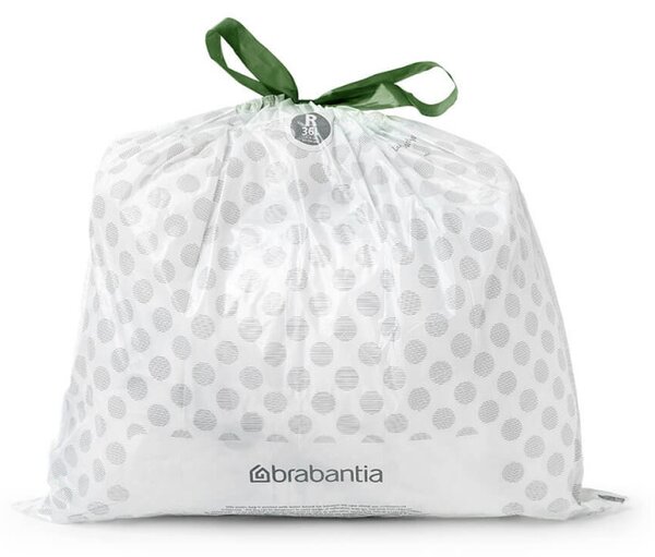 Торбички за кош Brabantia PerfectFit Bo 1005588, Размер R, 36 л, 20 броя, Бял