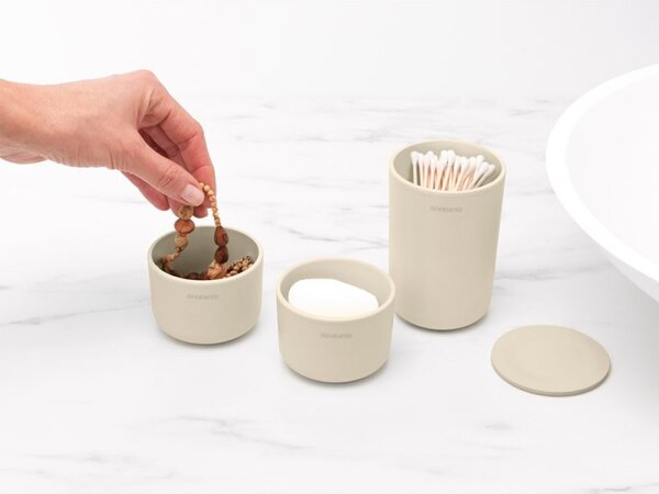 Комплект за съхранение на принадлежности Brabantia ReNew 1006269, 3 части, Меко дъно против пързаляне, Бежов