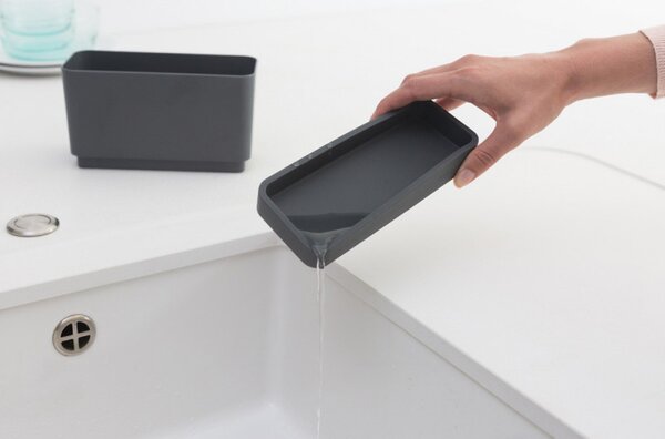 Органайзер за мивка Brabantia SinkSide 1000209, Нехлъзгащ се, Силикон, Тъмносив