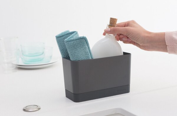 Органайзер за мивка Brabantia SinkSide 1000209, Нехлъзгащ се, Силикон, Тъмносив