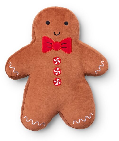 Кадифена декоративна възглавница с коледен мотив 28x37 cm Gingerbread – Catherine Lansfield